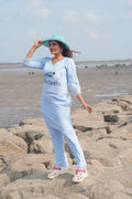 Elite-SkyBlue “authentic” Long Tee's Polo Lace Set | LPX05v04