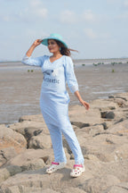 Elite-SkyBlue “authentic” Long Tee's Polo Lace Set | LPX05v04