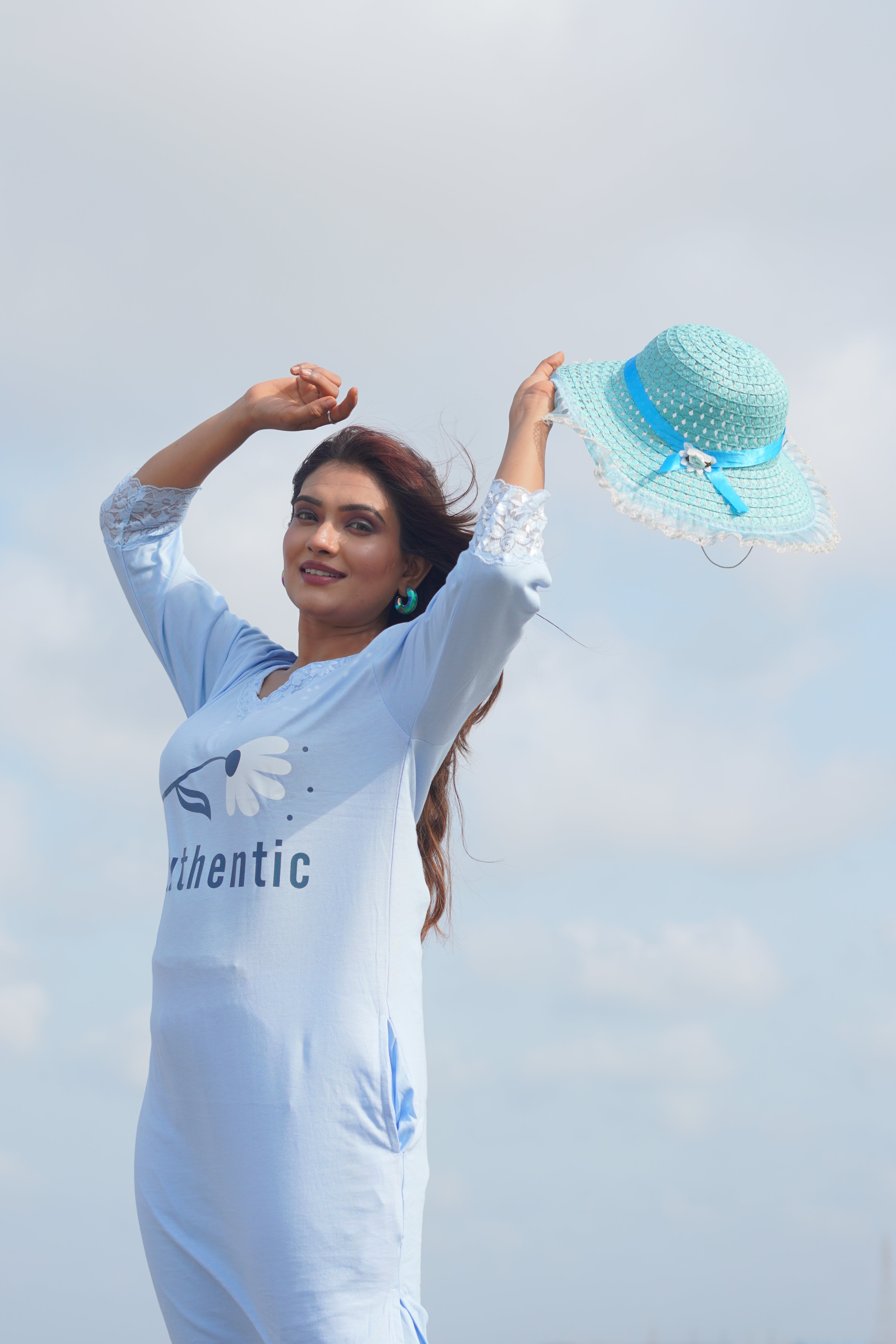 Elite-SkyBlue “authentic” Long Tee's Polo Lace Set | LPX05v04