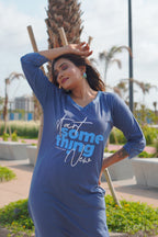 Dark Blue “Start Something New” Long Tee's Polo Lace Set | LPX05v06