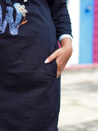 DarkBlack "Grow" Cotton Long T-Shirt Pyjama Set | LP06v01