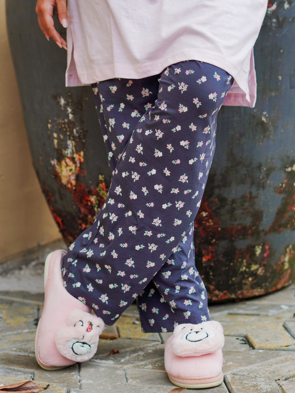BabyPink "Let's Go" Cotton Long T-Shirt Pyjama Set | LP06v05