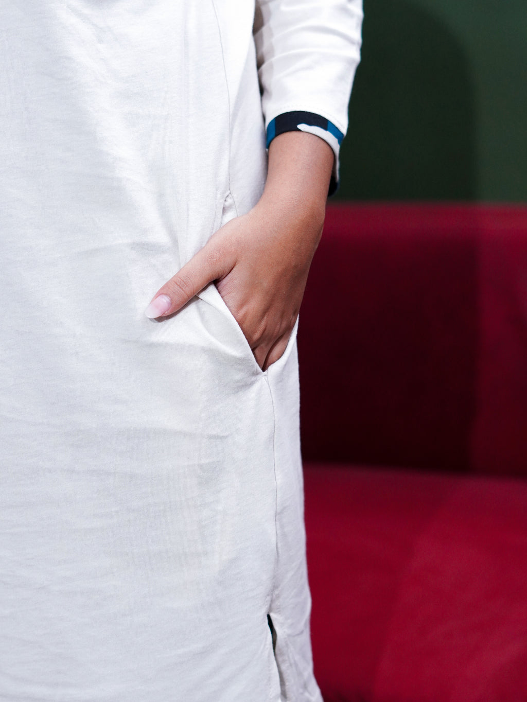 Off-White "True" Cotton Long T-Shirt Pyjama Set | LP06v09