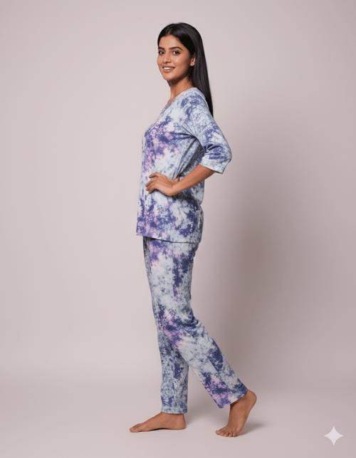 Cloudy Blue & White Pyjama Sets (CS1v07)