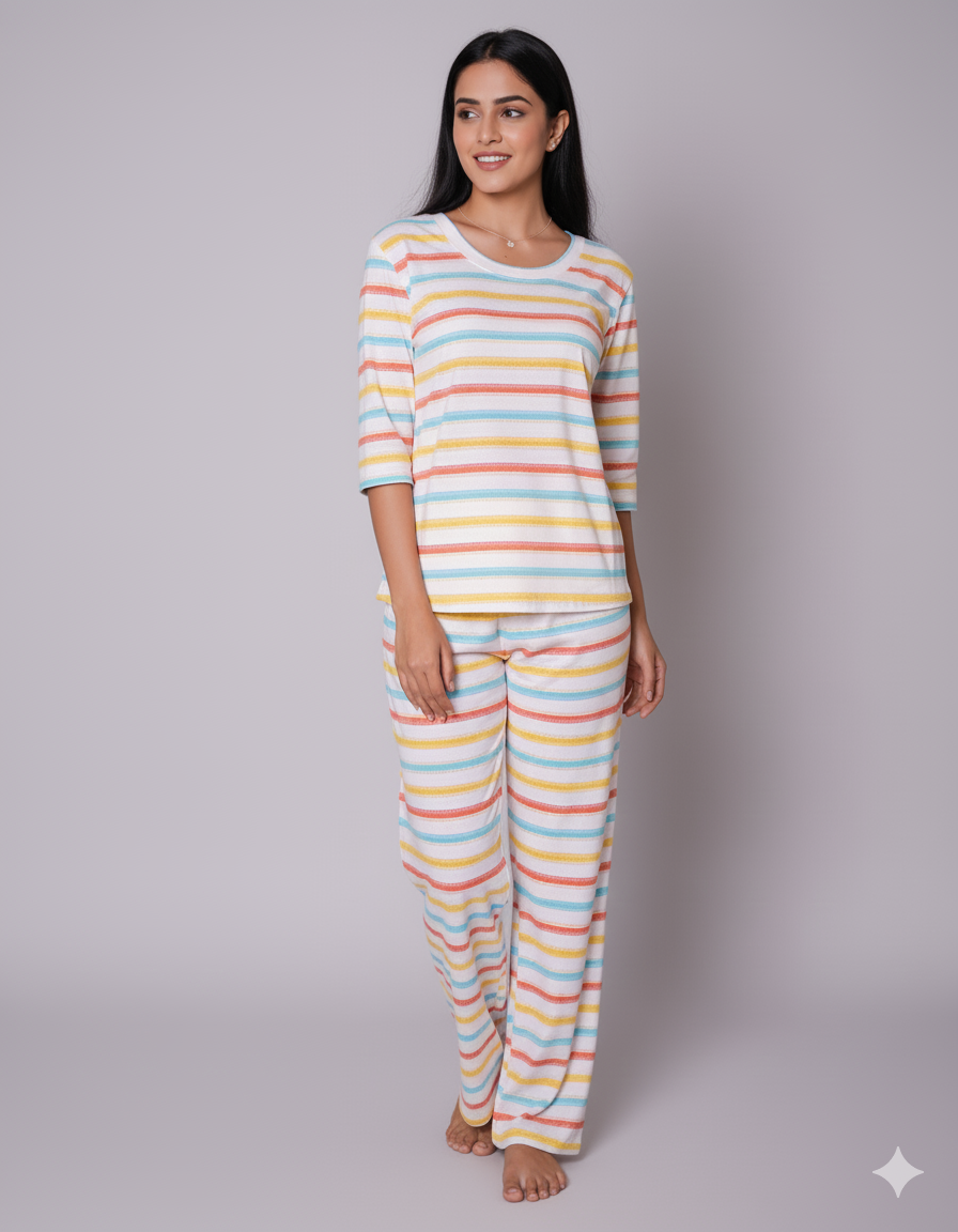 Rainbow Strips Pyjama Sets (CS1v02)