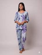 Cloudy Blue & White Pyjama Sets (CS1v07)