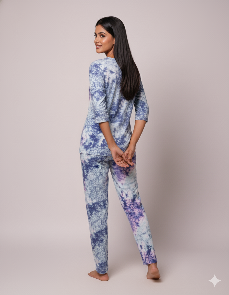 Cloudy Blue & White Pyjama Sets (CS1v07)