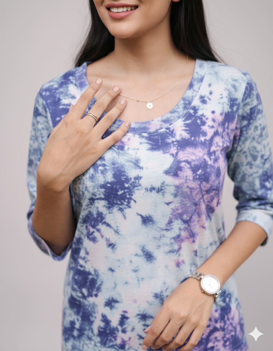 Cloudy Blue & White Pyjama Sets (CS1v07)