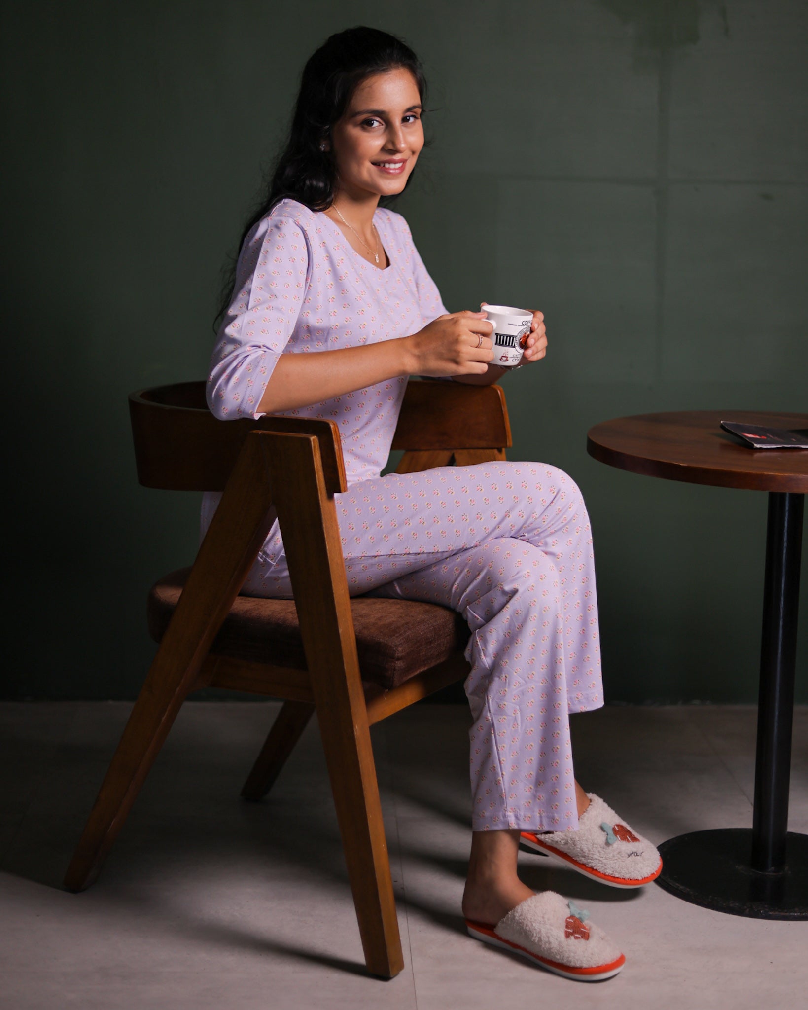 Light Lavender Mini Flowers Pyjama Sets (CS1v06)