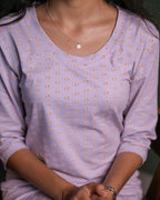 Light Lavender Mini Flowers Pyjama Sets (CS1v06)