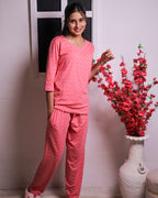 Overjoyed Pink-Flower Pyjama Set (CS1v05)