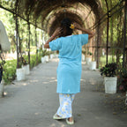 Sky Blue Long T-Shirt Pajama Set (LP2v10)