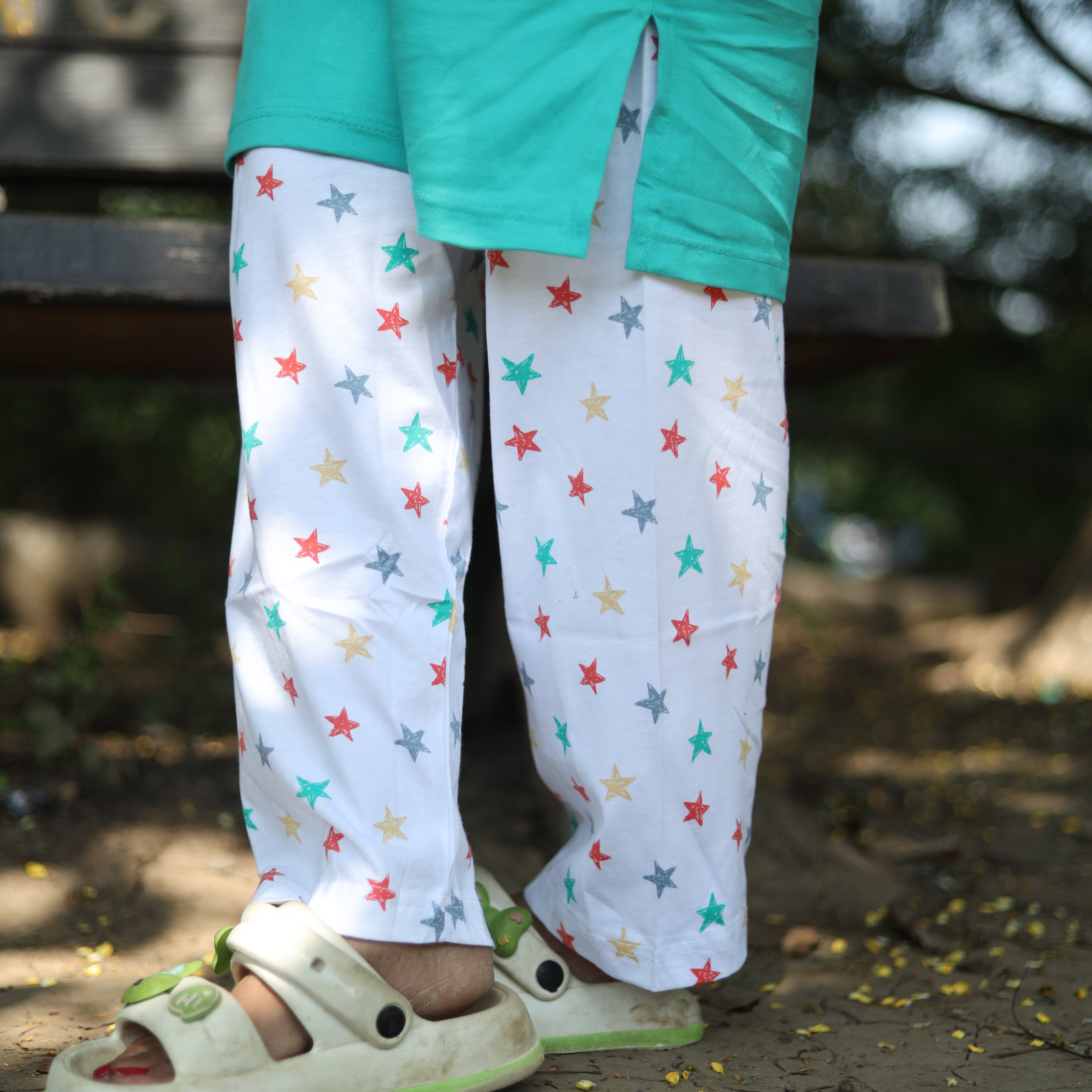 Dreaming Light Green Long T-Shirt Pajama Set (LP2v06)