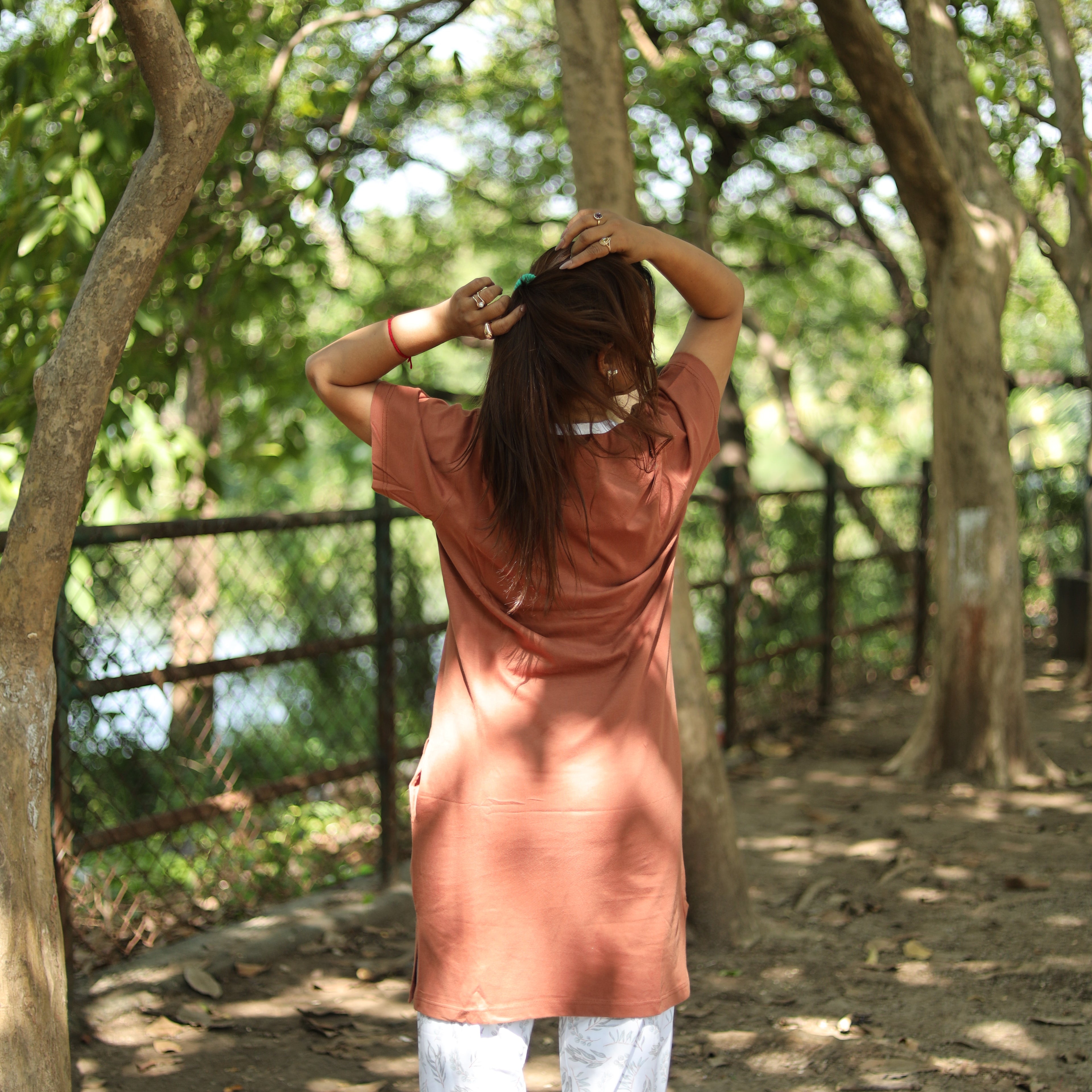 Cute & Lovely Coffee Long T-Shirt Pajama Set (LP2v05)