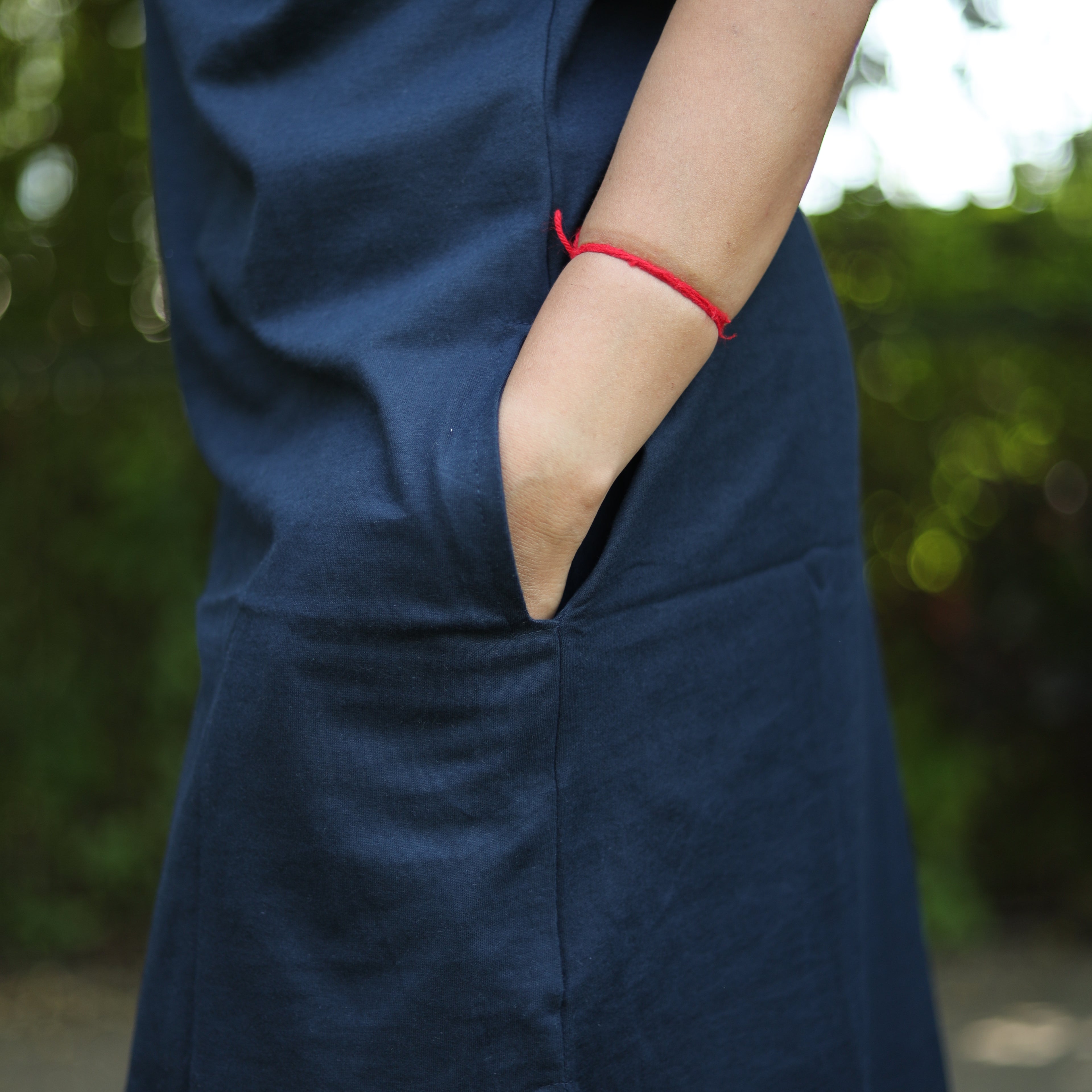 Cool Dark Blue Long T-Shirt Pajama Set (LP2v01)