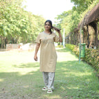 Bloom Skin Brown Long T-Shirt Pajama Set (LP2v04)