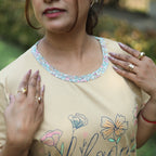 Bloom Skin Brown Long T-Shirt Pajama Set (LP2v04)