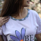 Beauty Purple Long T-Shirt Pajama Set (LP2v03)