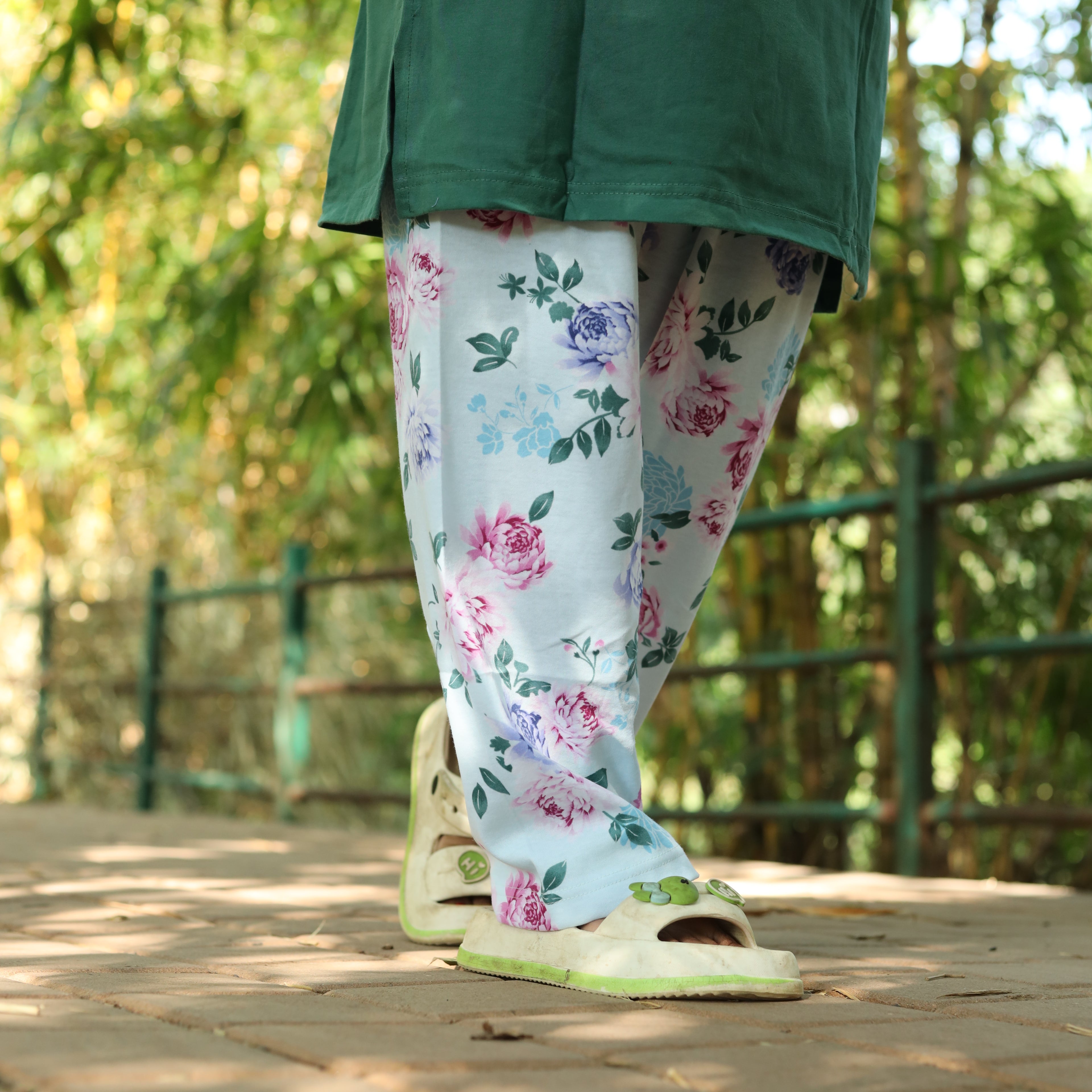 Dark Green Be Yourself Long T-Shirt Pyjama Set (LP3v04)