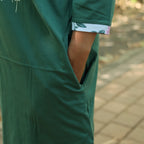 Dark Green Be Yourself Long T-Shirt Pyjama Set (LP3v04)