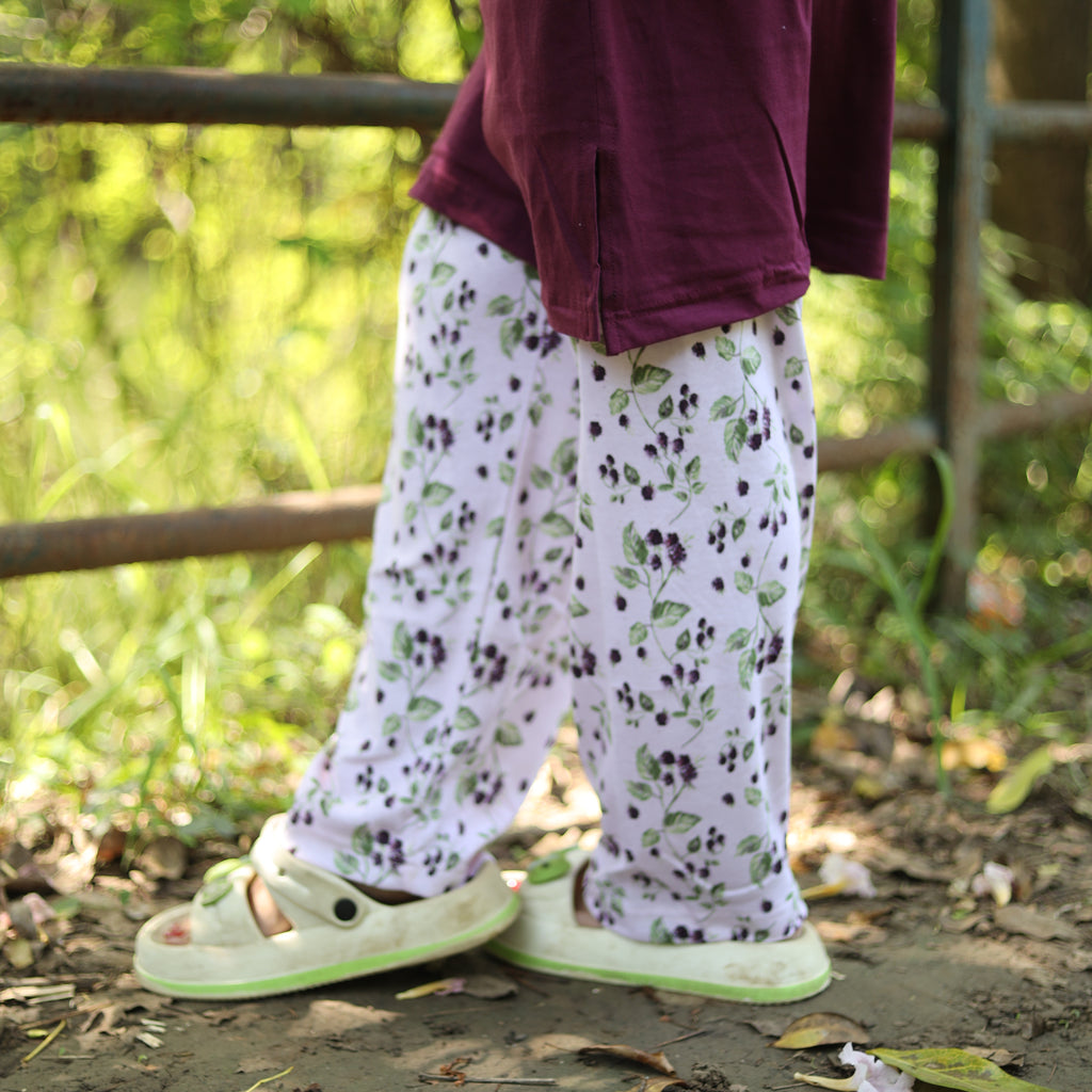 Signature Cherry Red Long T-Shirt Pyjama Set (LP3v03)