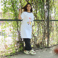 White & Black Long T-Shirt Pajama Set (LP2v08)