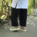 White & Black Long T-Shirt Pajama Set (LP2v08)