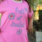 Full of Joy Pink Long T-Shirt Pajama Set (LP2v07)