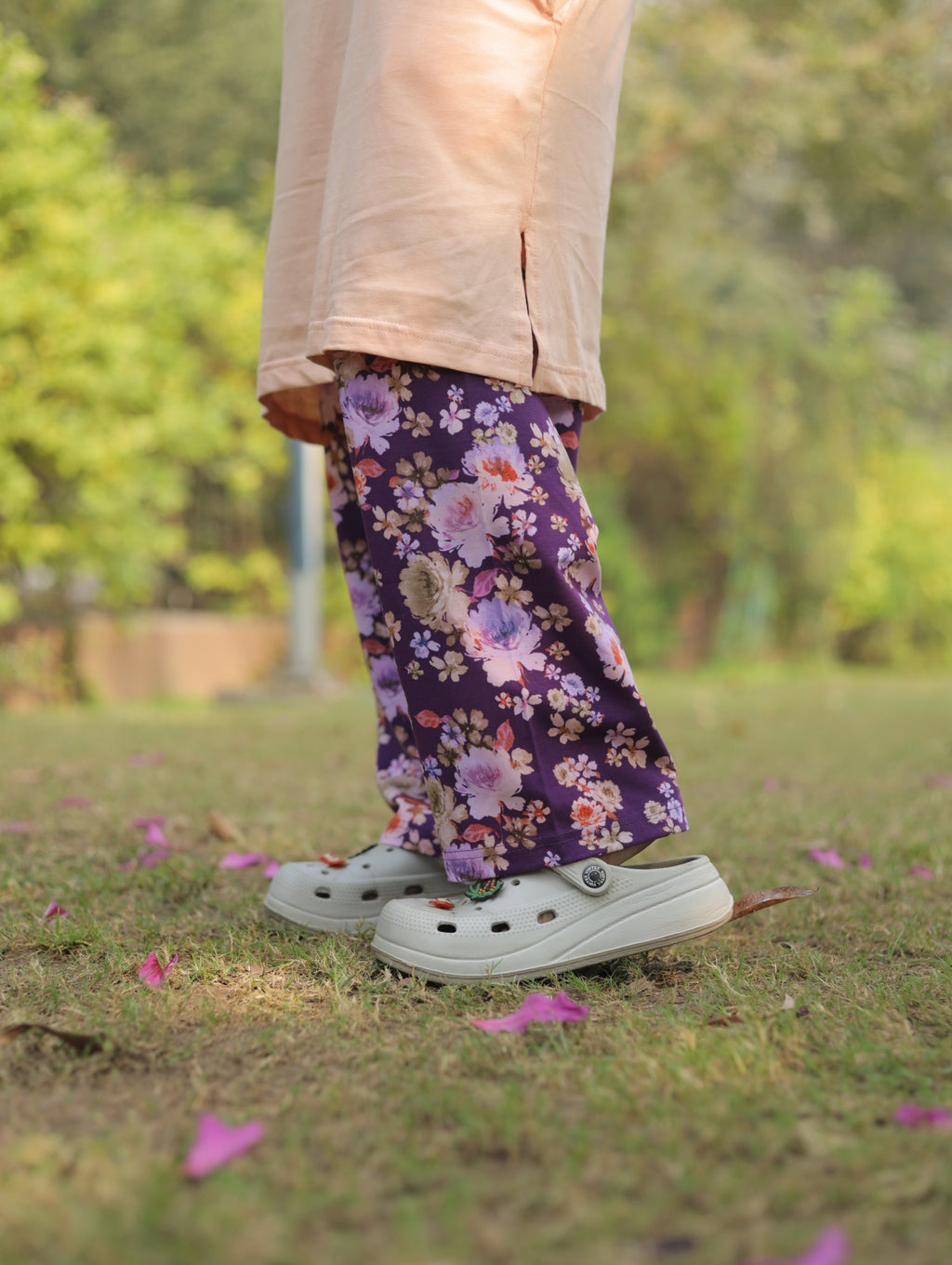 Peach "Your Focus" Long T-shirt Pyjama Set (Lp04v01)