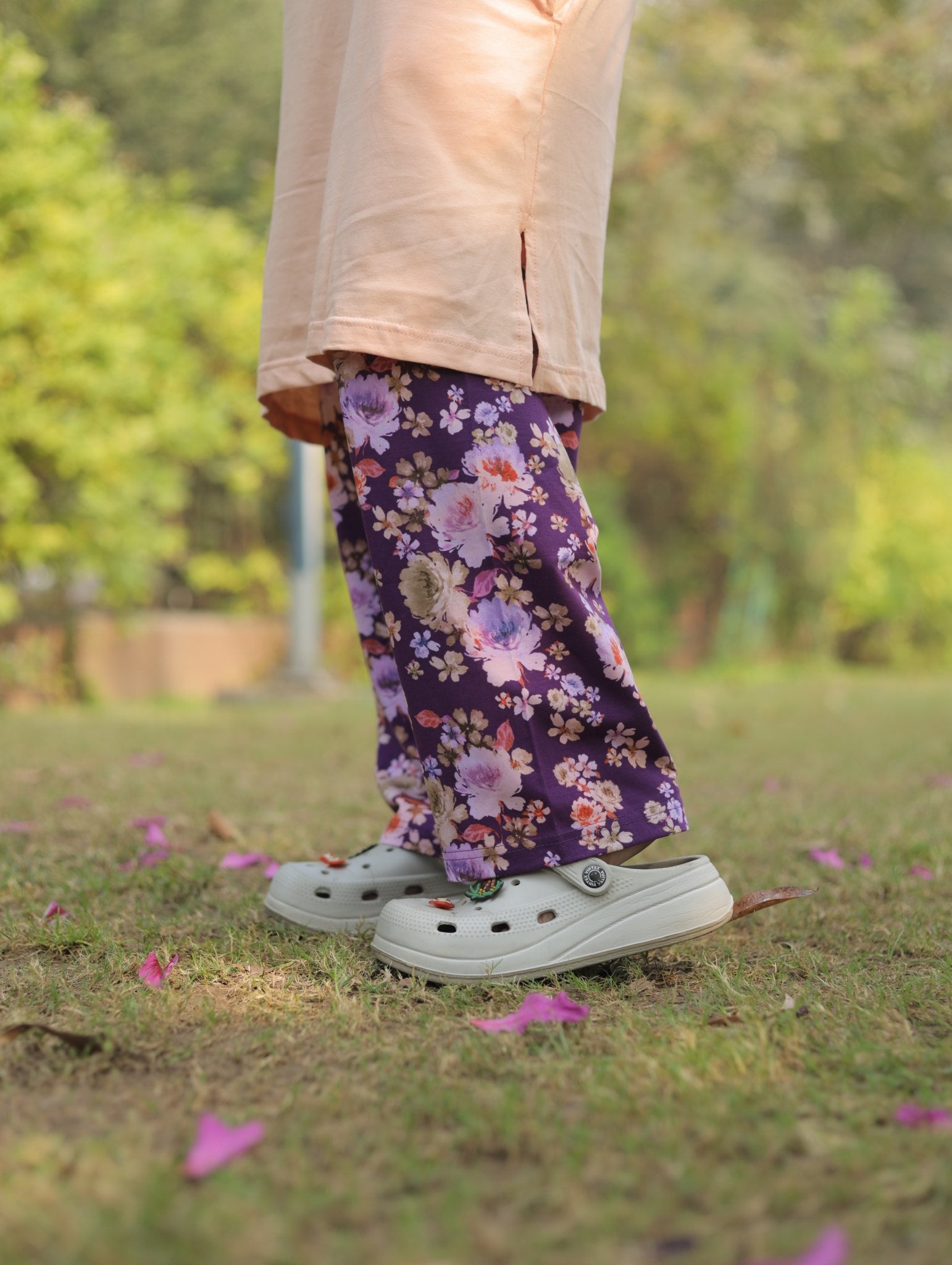 Peach "Your Focus" Long T-shirt Pyjama Set (Lp04v01)