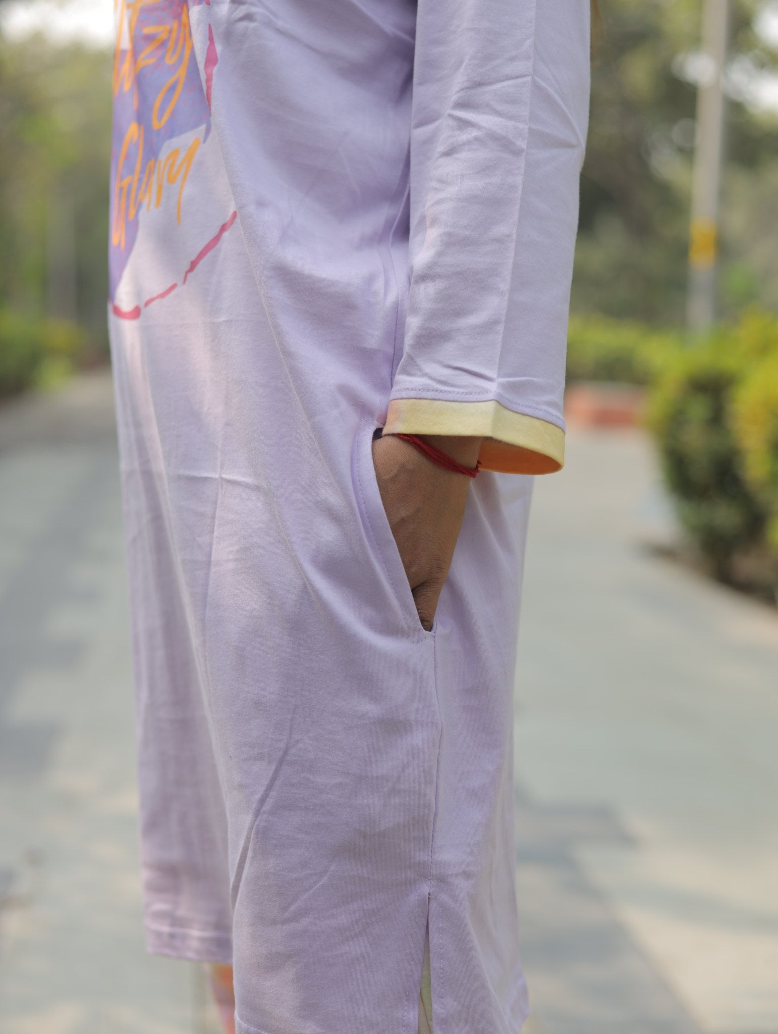 Lavender Glitzy Glam Long T-shirt Pyjama Set (Lp04v02)