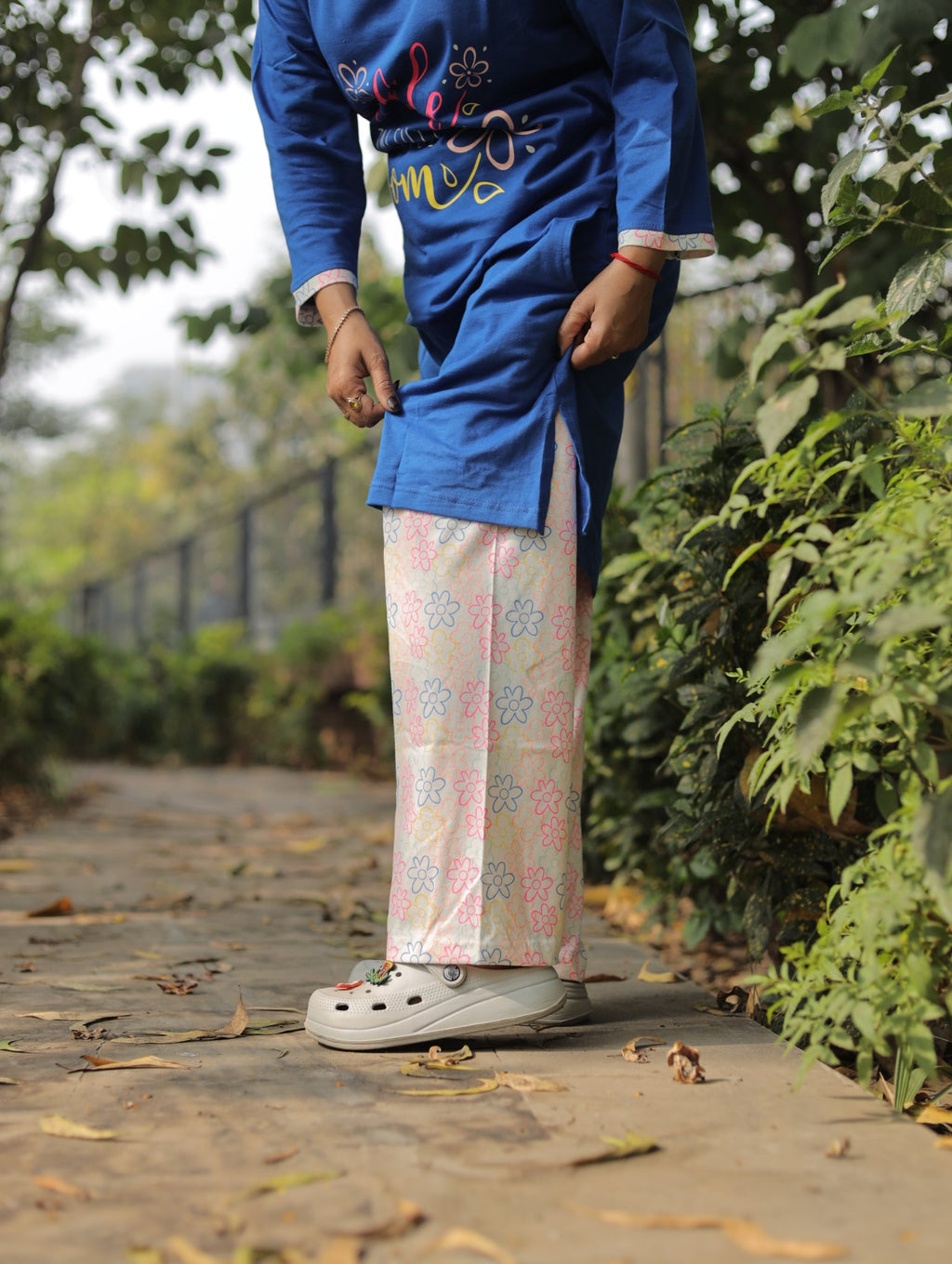 Dark Blue Live Life Long T-shirt Pyjama Set (Lp04v03)