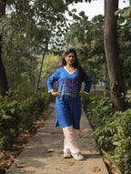 Dark Blue Live Life Long T-shirt Pyjama Set (Lp04v03)