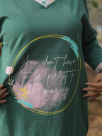 Green You Don't Have Long T-shirt Pyjama Set (Lp04v08)