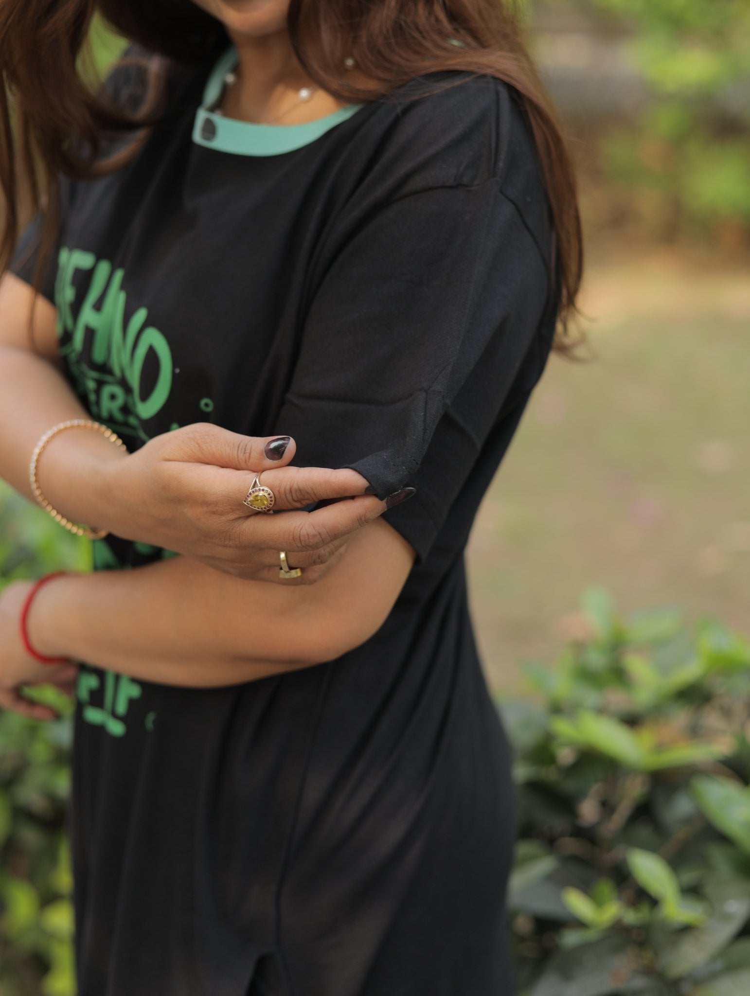 Success Green Long T-Shirt Pajama Set (LP2v11)