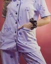 Sky Blue Floral design - Pajama set (MTF2v11)