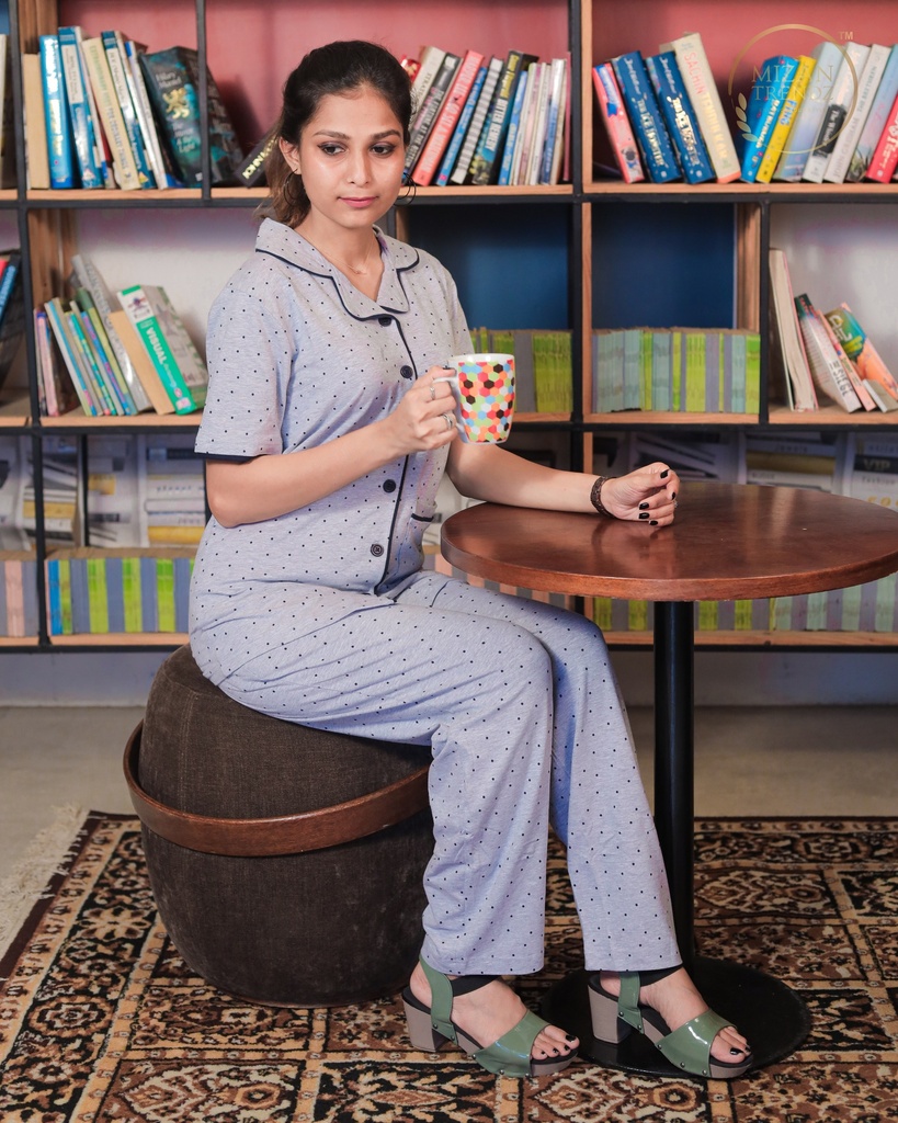 Polka Dot - Front Open PJ Set (MTFB1v05) 