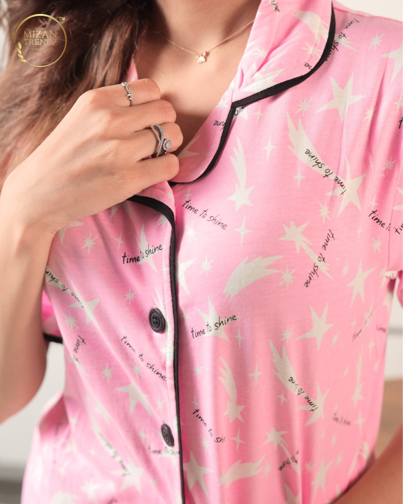 Comet Star Print - Front Open Pajama (MBFB1v07)