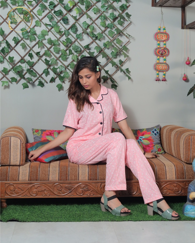 Paisley Peach - Front Open Pajama (MTFB1V09)