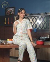 Flower Print - Front Open Pajama (MTFB1v09)