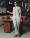 Flower Print - Front Open Pajama (MTFB1v09)