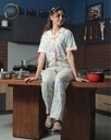 Flower Print - Front Open Pajama (MTFB1v09)