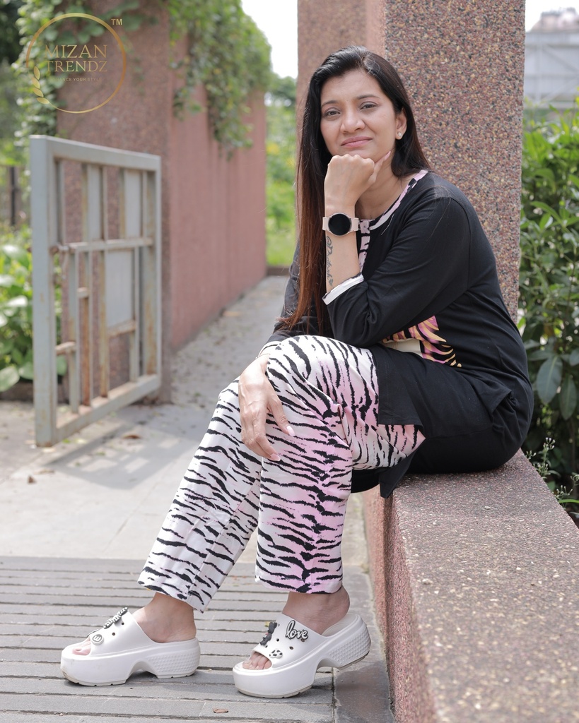 Tiger Print Long Polo Pajama's (MTPS1v02) 