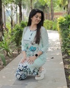 C Green Floral Print Long Polo (MTPS1v05)