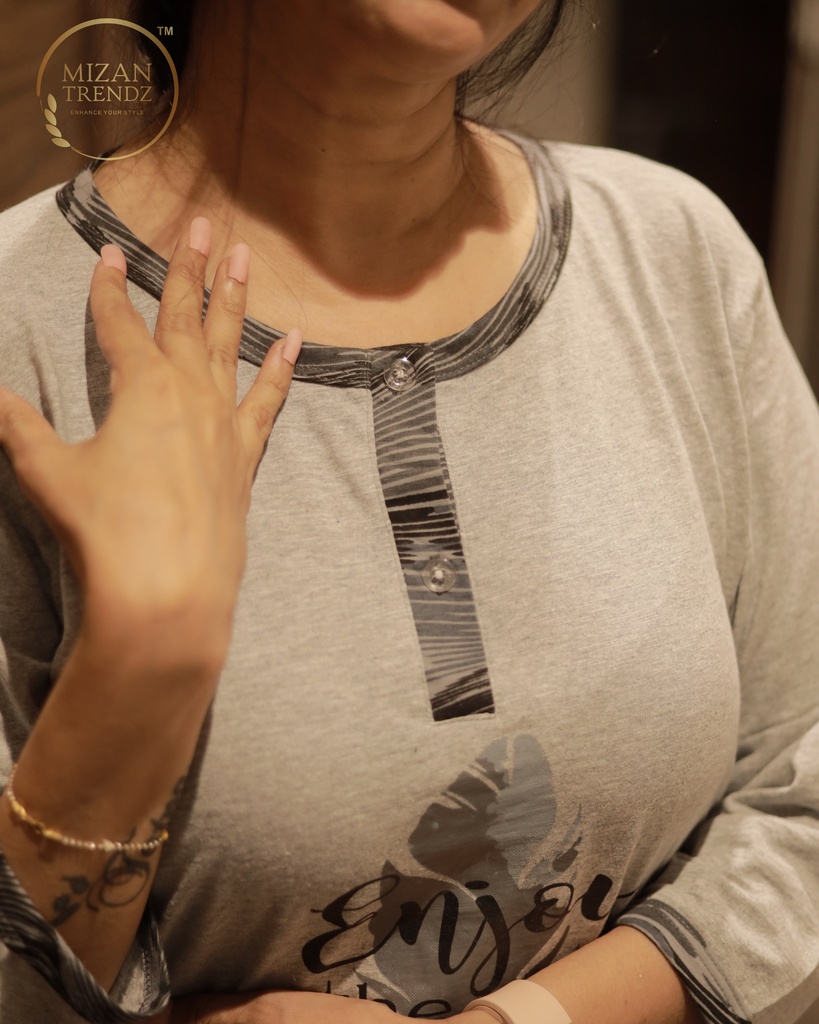 Grey Long Polo Pajama (MTPS1v08)