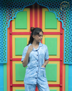 Heart Design Print - Front Open Pajama (MTFB1v10)