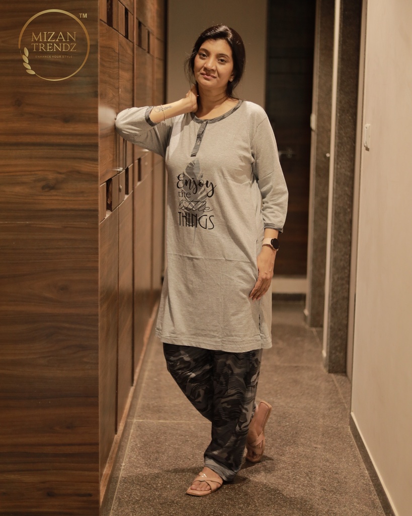 Grey Long Polo Pajama (MTP1v08)