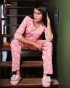 Pink Yellow Lemon Printed Co-ord Sets (CS1v13) 