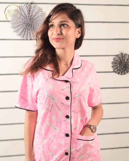 Comet Star Print - Front Open Pajama (MTFB1v07)