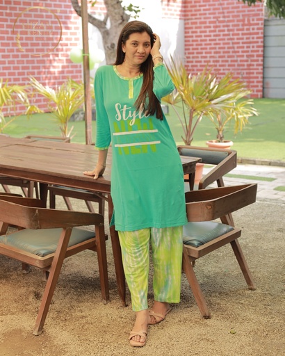 Style Light Green Long Polo Pajama (MTP1v11)
